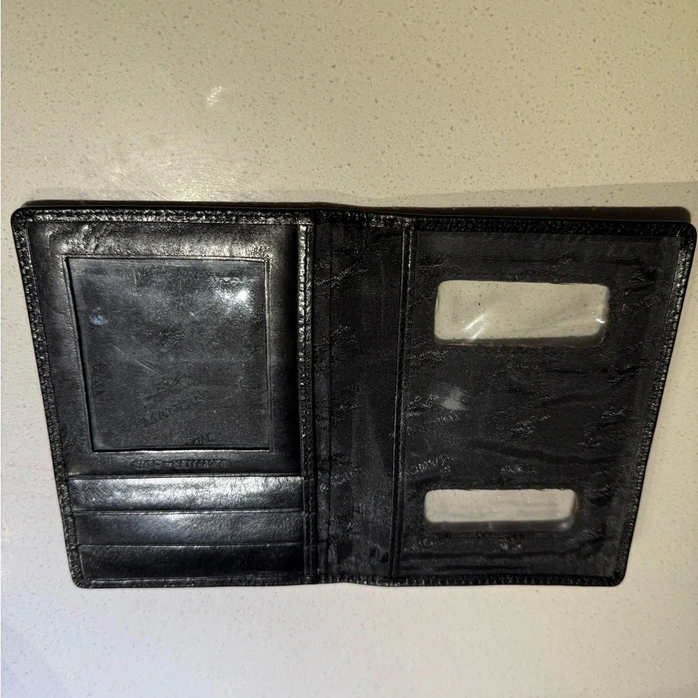 Mancini - Black 100% Leather Wallet with Logo - Picture 5 of 6